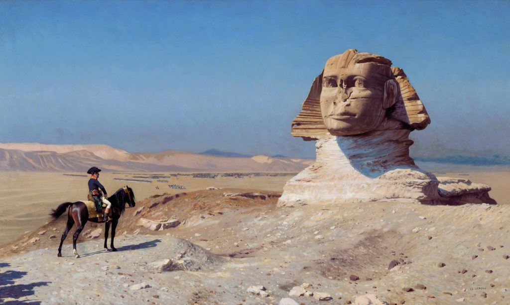 Jean-Léon Gérôme, Bonaparte devant le Sphinx (1868) – Hearst San Simeon State Historical Monument, Kalifornien (USA)