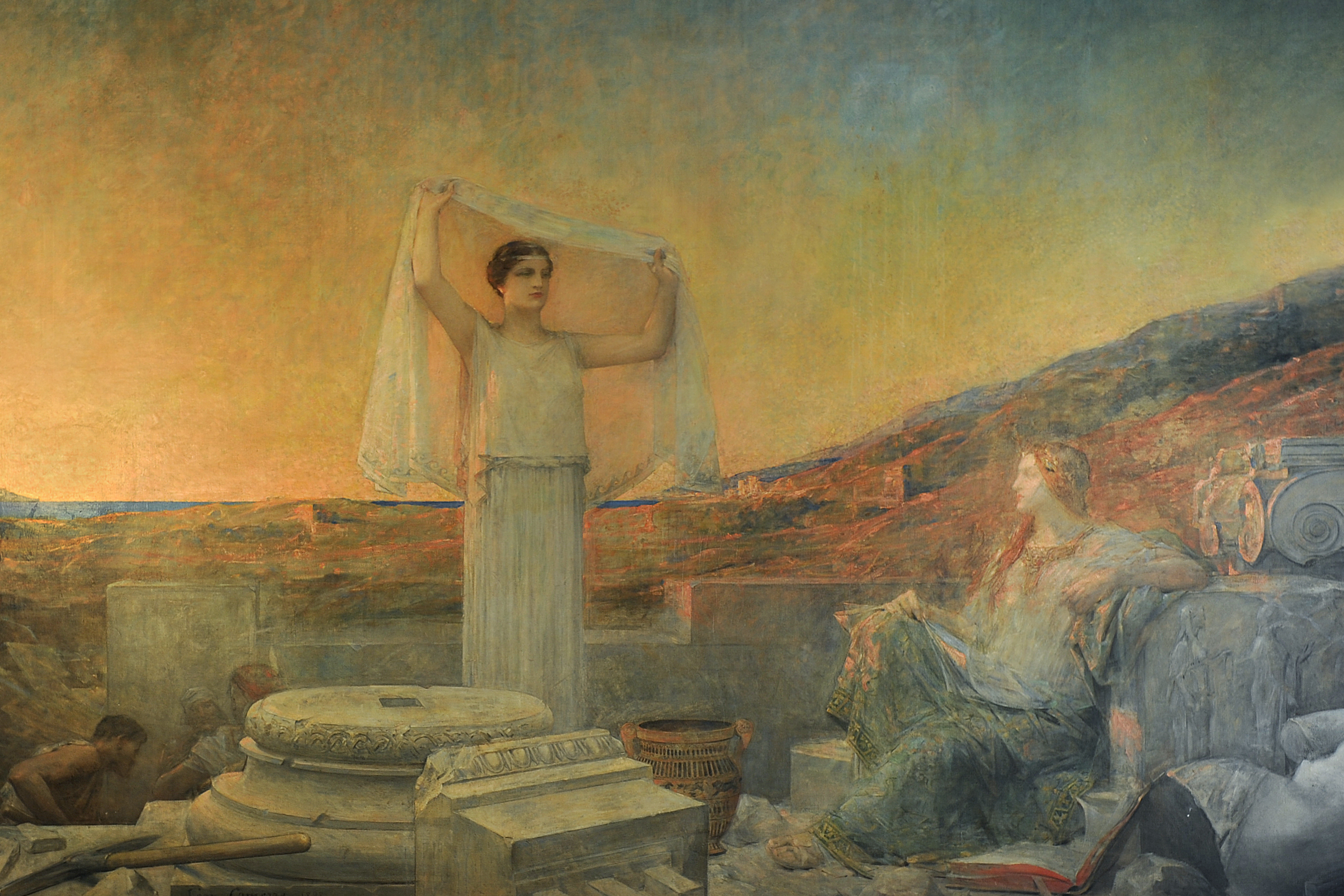 Léon François Comerre, La Grèce antique se dévoile à l’archéologie, 1898, Ausschnitt, Université Paris-Sorbonne